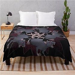 The King of Omens Throw Blanket