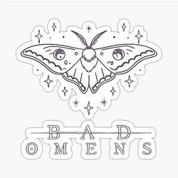 Bad Omens Moth Sticker