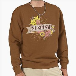 Suspish Vintage Flower Drawing- Bailey Sarian Pullover Sweatshirt