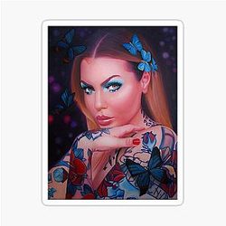 Bailey Sarian Oil Portrait Painting Sticker