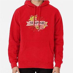 Suspish Vintage Flower Drawing Bailey Pullover Hoodie