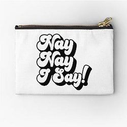 Of I Say Suspish Bailey Sarian Quote in Black Zipper Pouch