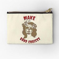 Make Good Choices RED Version 2.0 Bailey Sarian Suspicious Crime Story Zipper Pouch
