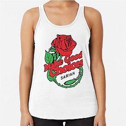 Bailey Sarian Rose Racerback Tank Top