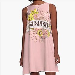 Bailey Sarian Vintage Flower Drawing A-Line Dress