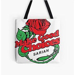 Bailey Sarian Rose Tee All Over Print Tote Bag