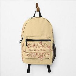 Make Good Choices inspired by Bailey Sarian Merch Classic Minimalist Line Drawing Floral Backpack