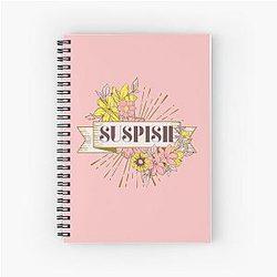 Suspish Vintage Flower Drawing - Bailey Sarian Spiral Notebook