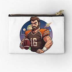 Cartoon Baker Mayfield Zipper Pouch