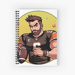 Cartoon Baker Mayfield Spiral Notebook