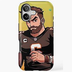 Cartoon Baker Mayfield iPhone Tough Case