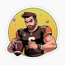 Cartoon Baker Mayfield Sticker
