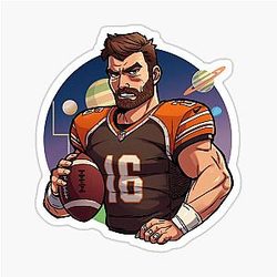 Cartoon Baker Mayfield Sticker