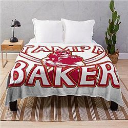 Baker Mayfield Tampa Youth Short Sleeve T-Shirt Throw Blanket