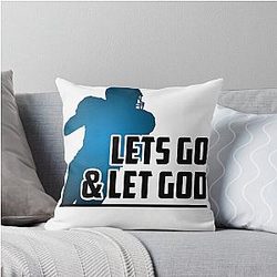 lets go baker mayfield quote throw pillow