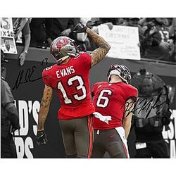 Baker Mayfield Mike Evans Signed Photo Autograph Print Wall Art Home Decor, 8x10 inch, White