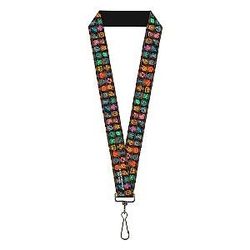 Baldur's Gate III Lanyard, Baldur's Gate III Spells Icon Mini Blocks Multi Color Elastic