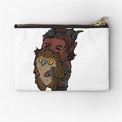 Cute Karlach with Owl Bear Baldurs Gate 3 DND Zipper Pouch