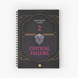 Baldur's Gate Critical Failure Spiral Notebook