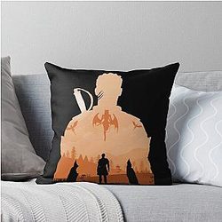 Baldur's Gate 3 - Wyll Negative Illusion Throw Pillow