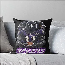 Art Baltimore Ravens Throw Pillow