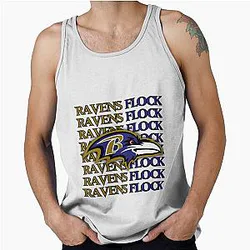 Baltimore Ravens head raven Flock Tank Top