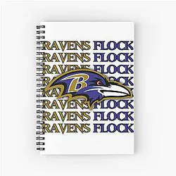 Baltimore Ravens Flock Spiral Notebook