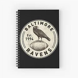 Art Baltimore Ravens Notebook