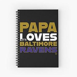 Art Baltimore Ravens Notebook
