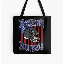 Art Baltimore Ravens All Over Print Tote Bag