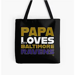 Art Baltimore Ravens All Over Print Tote Bag