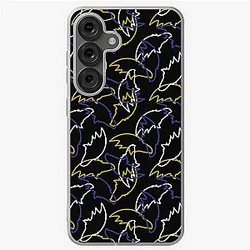 Baltimore Ravens on Black Background Samsung Galaxy Soft Case