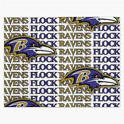 Baltimore Ravens Head Flock Jigsaw Puzzle