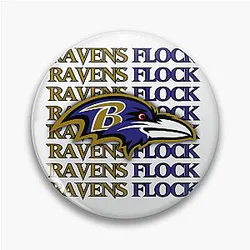 Baltimore Ravens Head Flock Pin