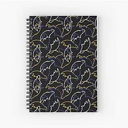 Baltimore Ravens Pattern Spiral Notebook