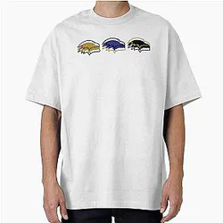 Baltimore Ravens Pattern Oversized T-Shirt