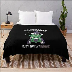 Grinch Baltimore Ravens Funny Christmas Football Fan Throw Blanket