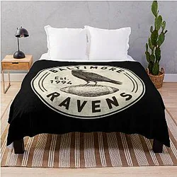 Art Baltimore Ravens Football Throw Blanket