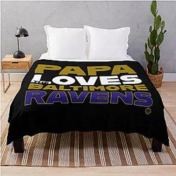 Art - Baltimore Ravens Throw Blanket