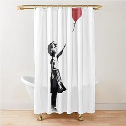 Banksy The Self-Destructing Shower Curtain