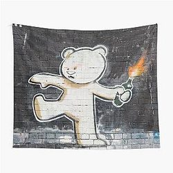 Banksy Bear Tapestry