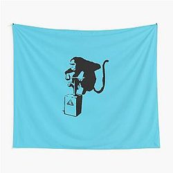 Banksy Monkey Detonator Tapestry