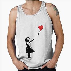 Banksy Letting Go Balloon Girl Tank Top