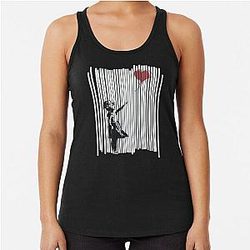 Hey I Fixed It Banksy Shredded Balloon Girl Racerback Tank Top