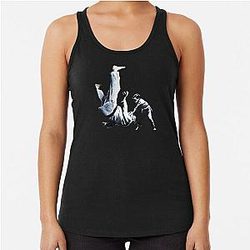 Banksy Ukraine Judo Boy Putin Satirical Stencil Art Racerback Tank