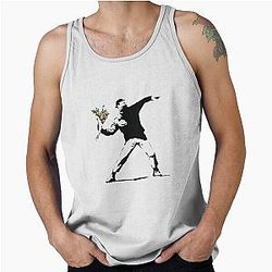 Banksy Flower Thrower Top