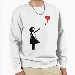 Banksy Letting Go! Balloon Girl Pullover Sweatshirt
