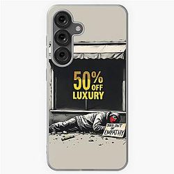 Invisible Wealth Street Art: Banksy Style Critique Homelessness and Consumerism Samsung Galaxy Soft Case