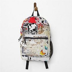 Banksy Headshot Butterflies Backpack