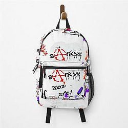 I love Banksy graffiti backpack